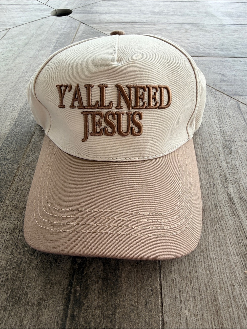 'Y'ALL NEED JESUS' Embroidered Baseball Cap